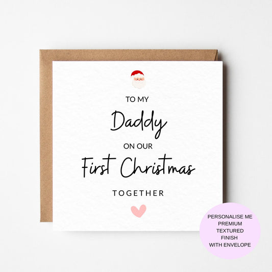Personalized Daddy's First Christmas Card: Keepsake Gift
