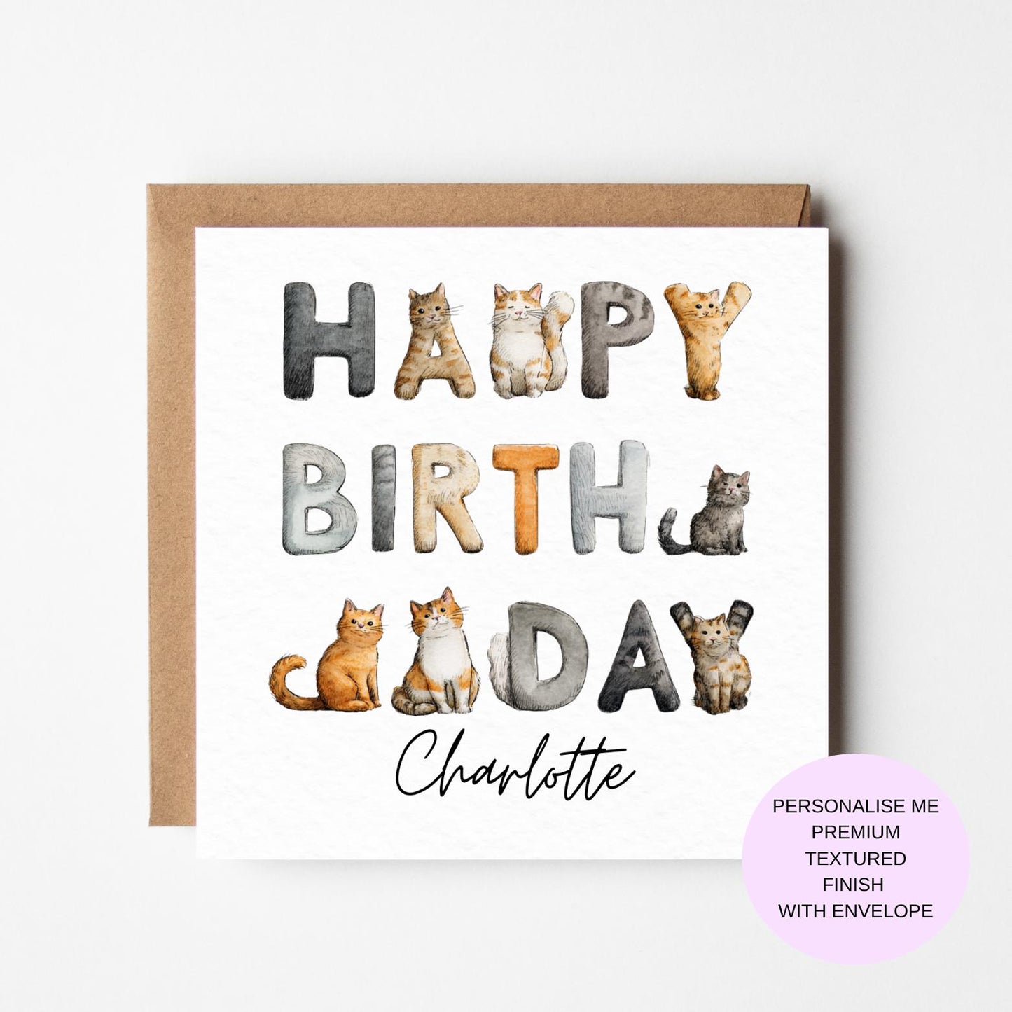 Cat Lover Happy Birthday Card