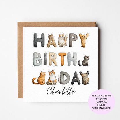 Cat Lover Happy Birthday Card