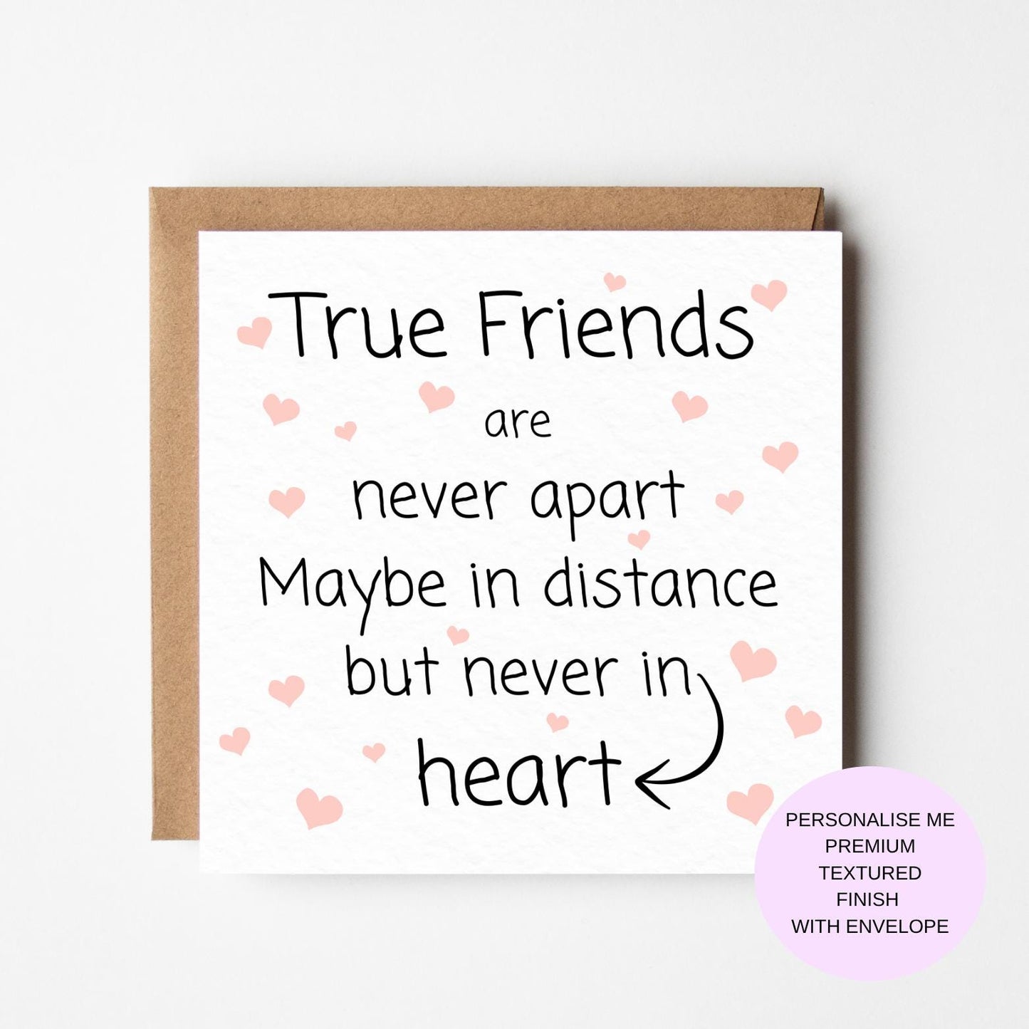 Friendship Card, Best Friend Card, Missing a Friend, Far Away Friend, Friendship Quotes, Positivity Card, Miss You Card, True Friend