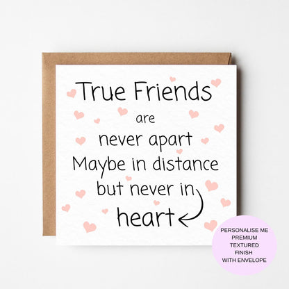 Friendship Card, Best Friend Card, Missing a Friend, Far Away Friend, Friendship Quotes, Positivity Card, Miss You Card, True Friend
