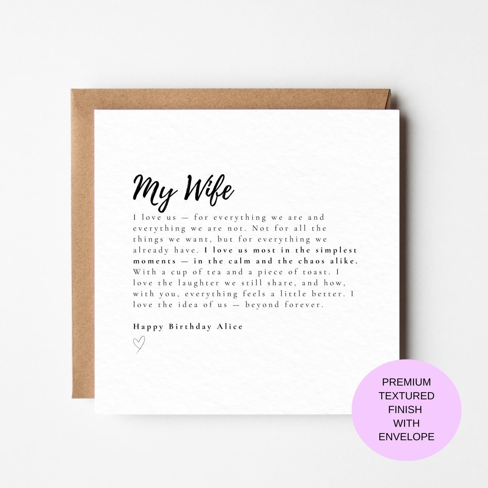 My Wife Birthday Card – Heartfelt Message