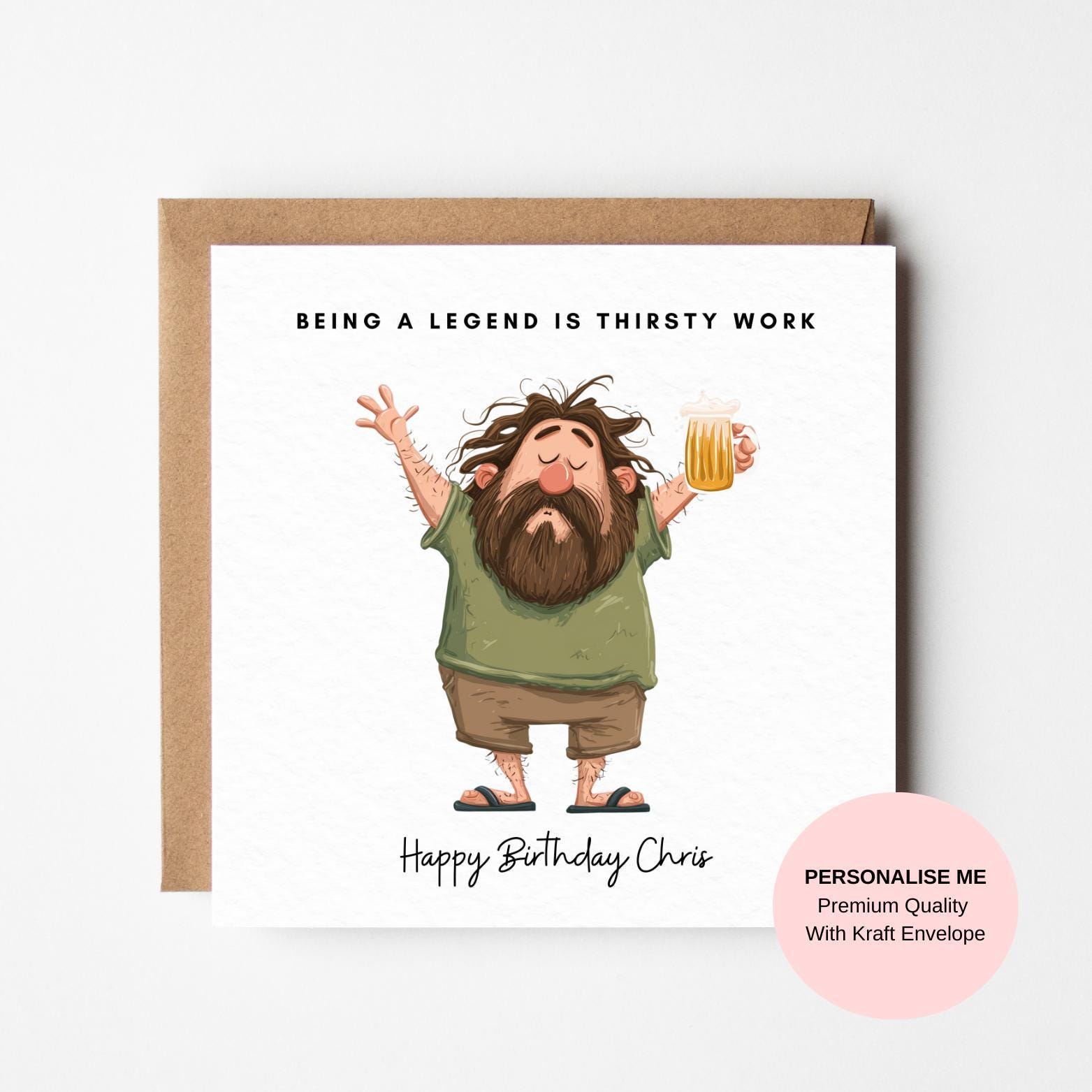 Funny Birthday Card for Him – Being a Legend Birthday Card