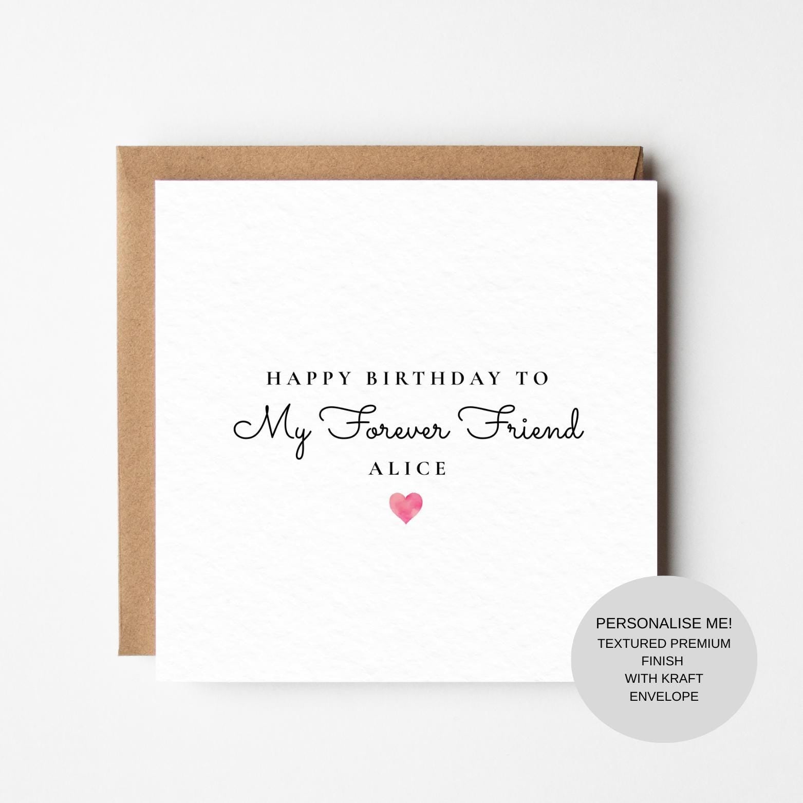 Special Birthday Card for Best Friend | Heartfelt Words | Keepsake Memory Card