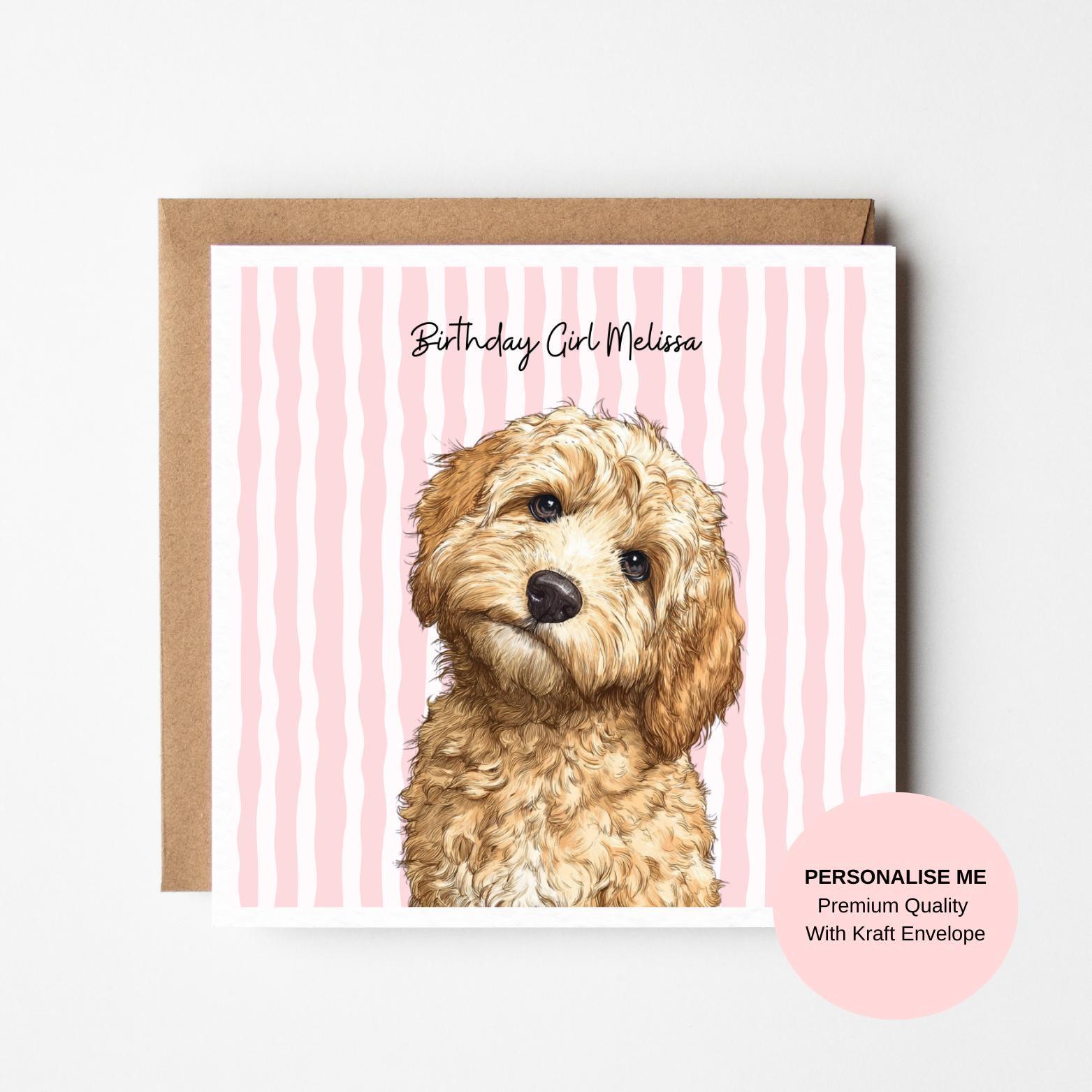 Dog Birthday Card: Fun and Customizable - Square Folded Style