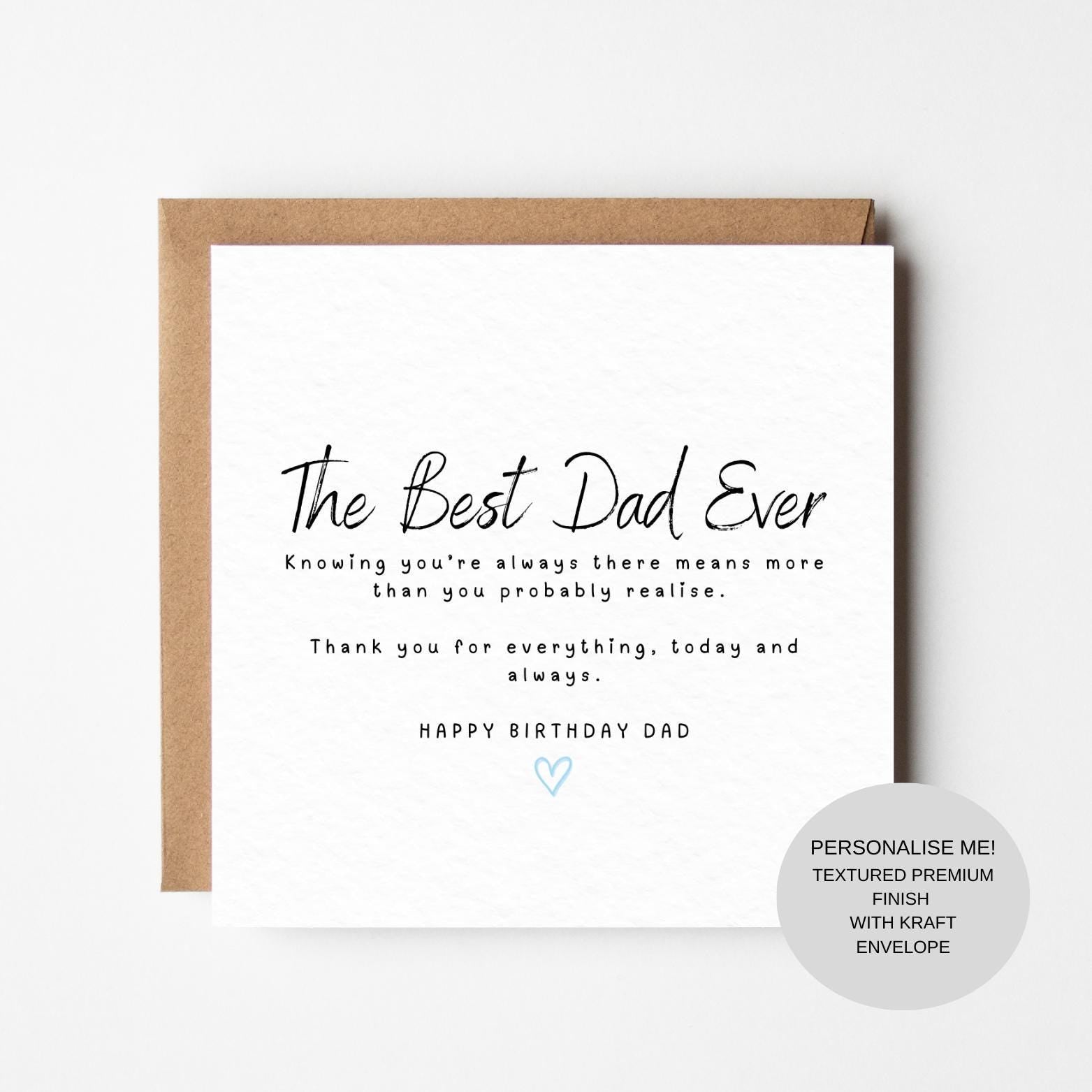 Birthday Card for Father | Loving Message for Dad | Keepsake Greeting Card