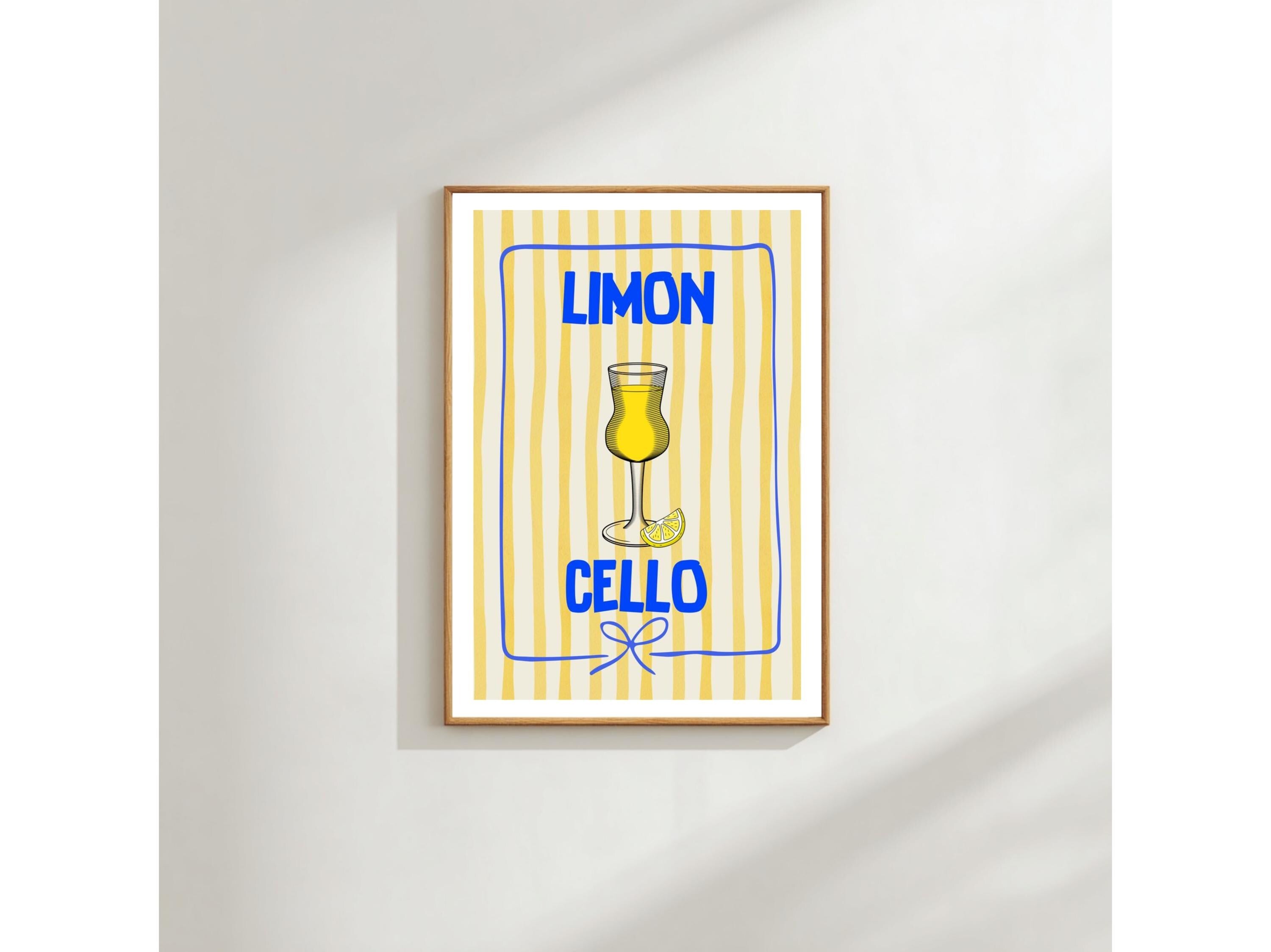 Limoncello Wall Art Print: Lemon Cocktail - Mediterranean Style