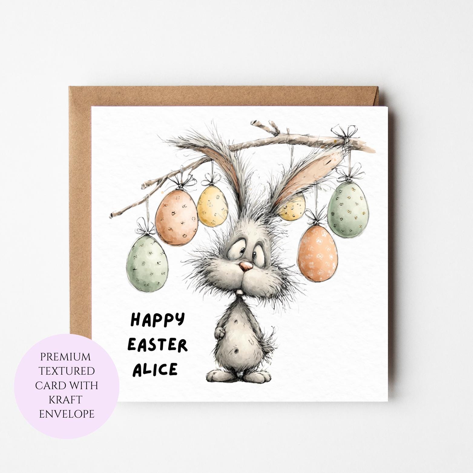 Personalised Funny Easter Bunny Card