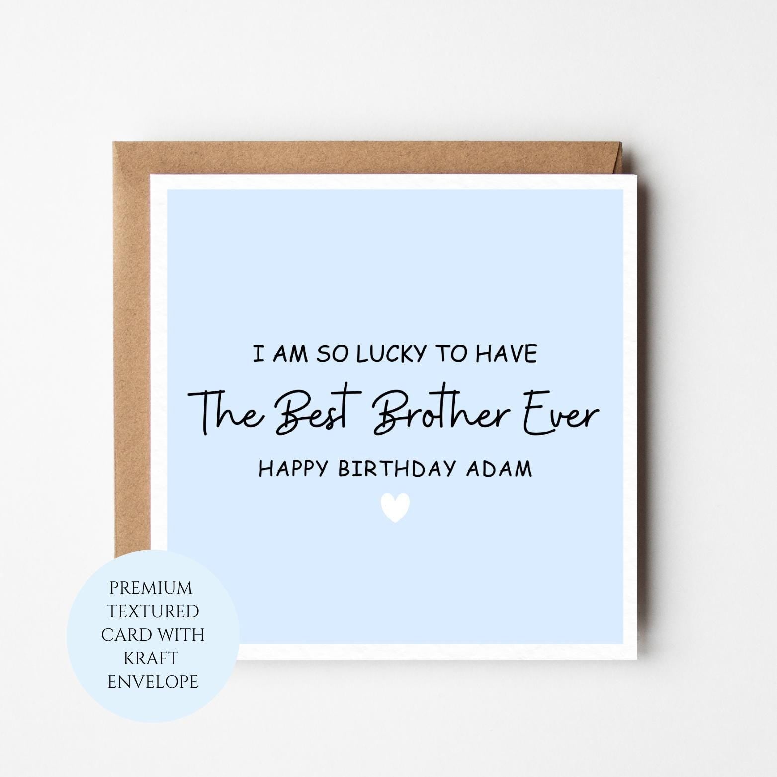 Brother Birthday Card, Brother Ever, Textured, Kraft Envelope