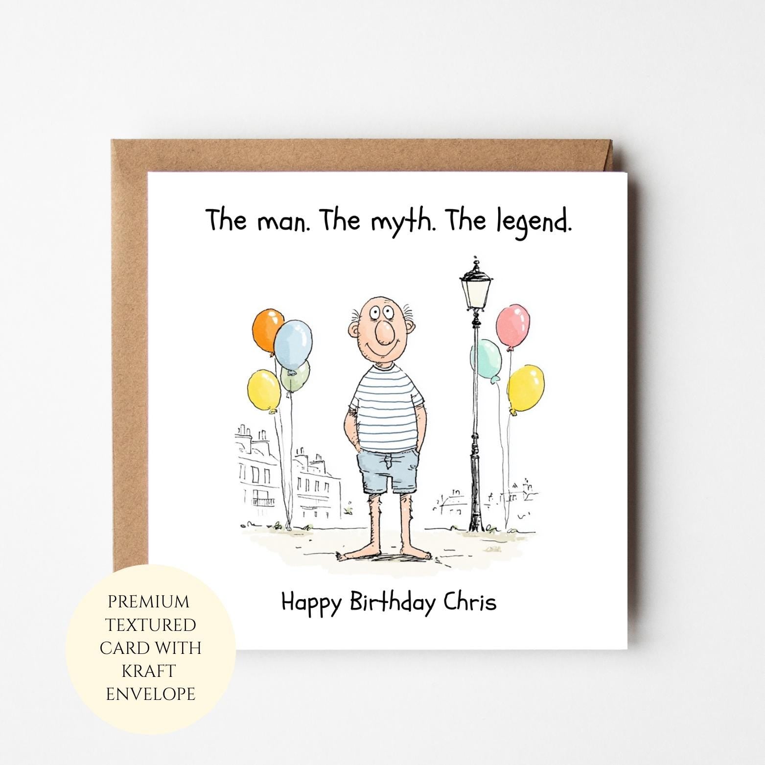 Personalised The Man The Myth The Legend Card
