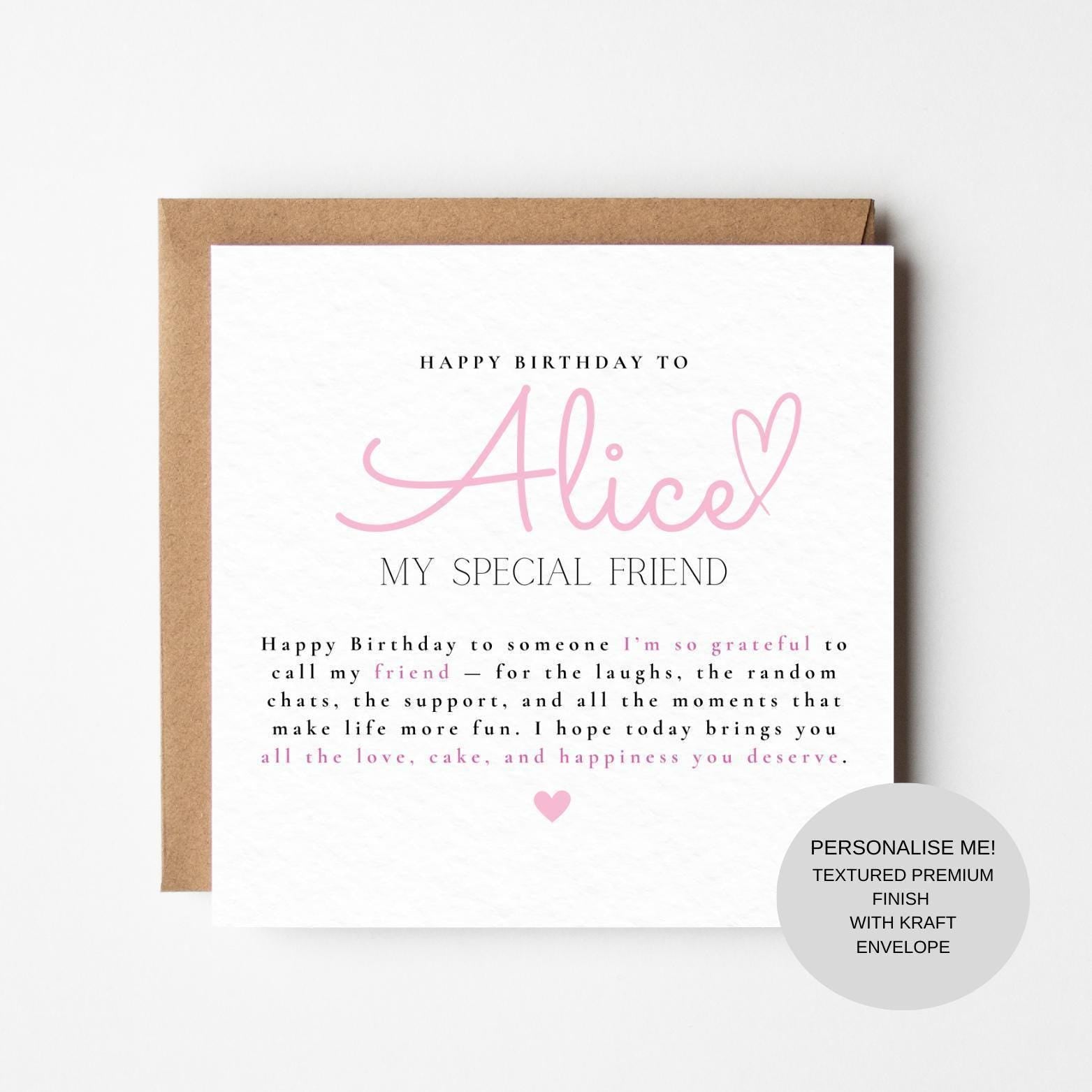 Friend Birthday Card | Appreciation Keepsake Message