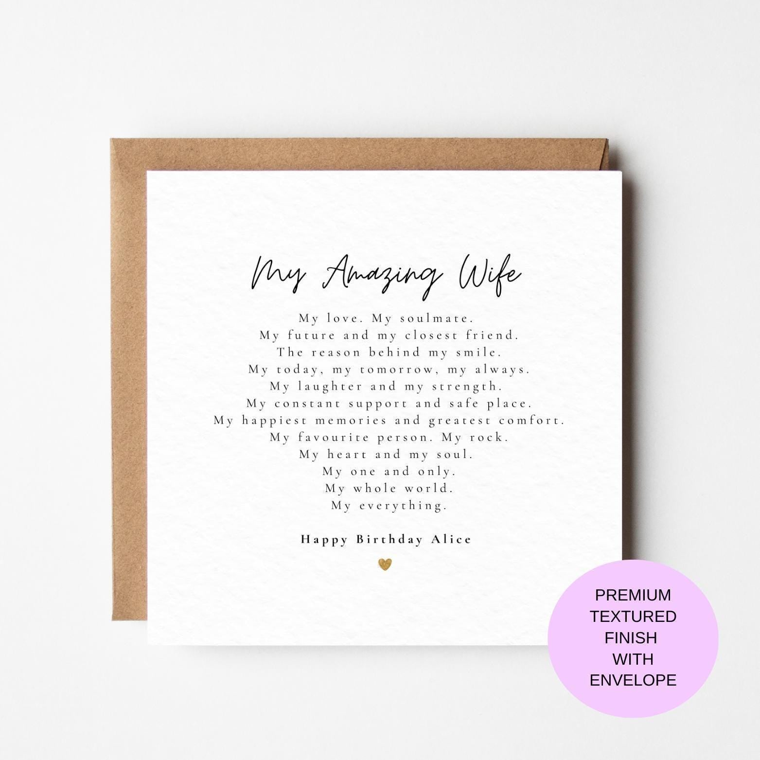 Birthday Card for Wife – Loving Message