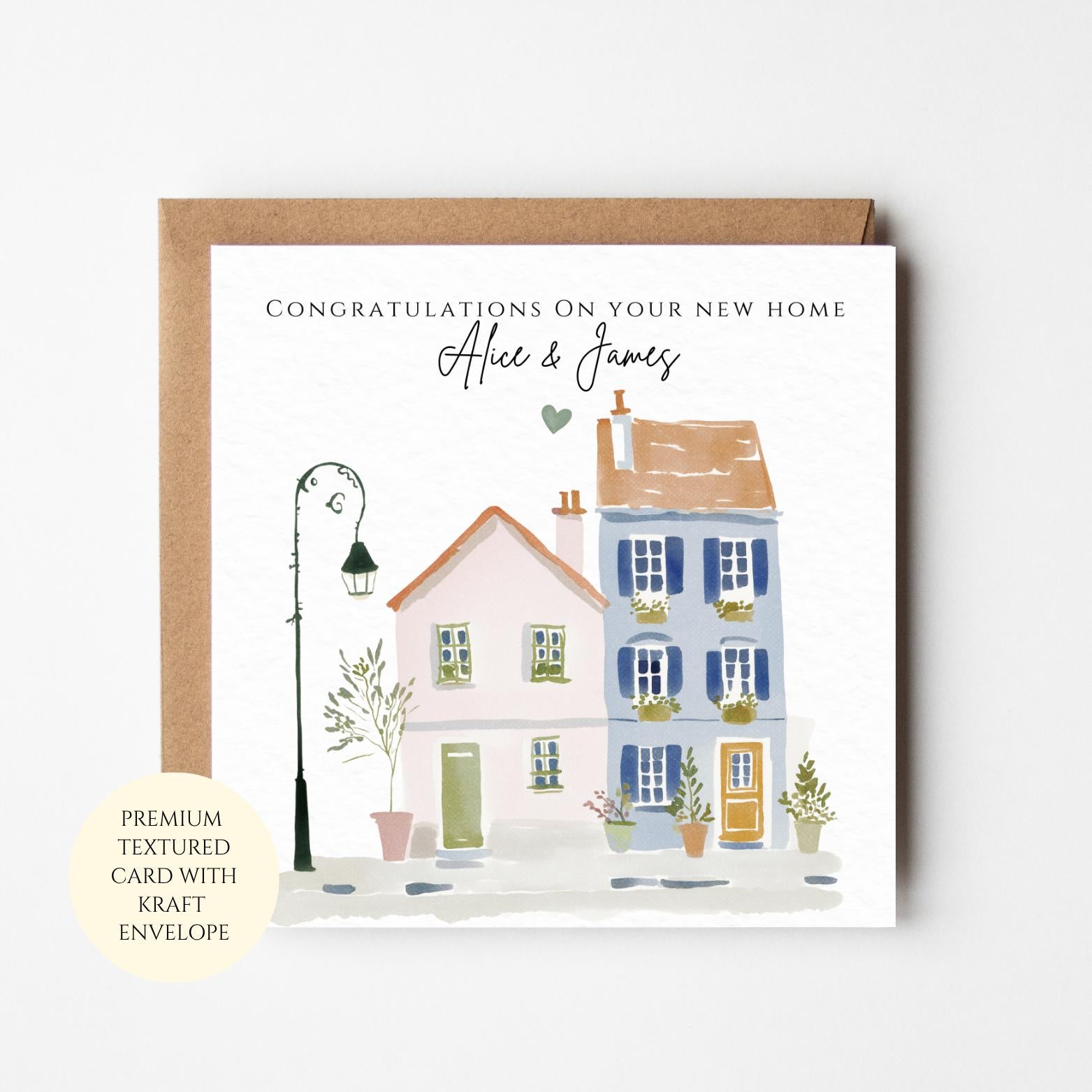 Cosy Illustrated New Home Card - Personalised Congratulations
