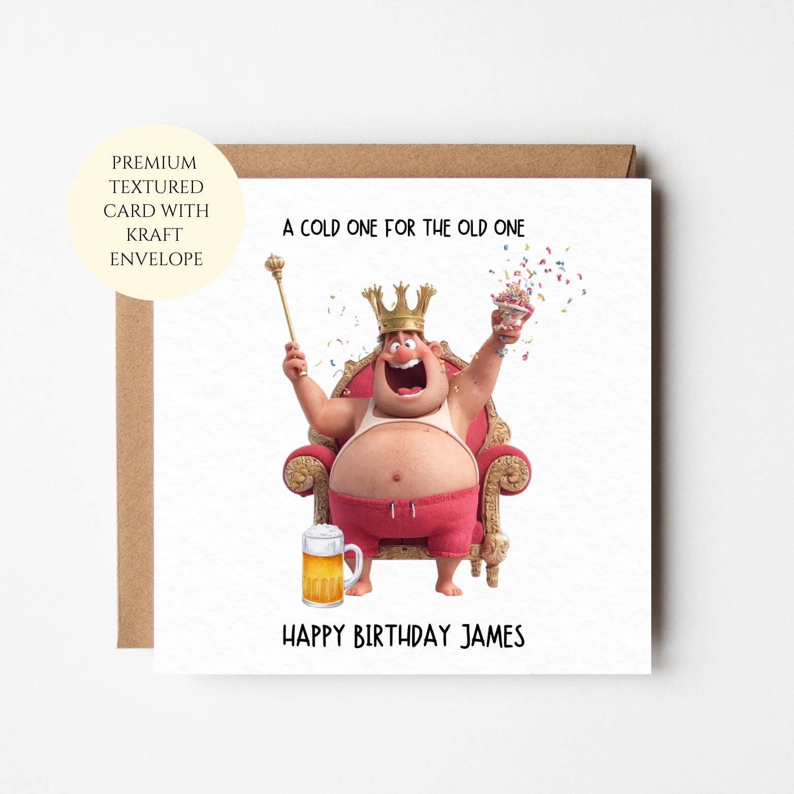 Personalised Birthday Card: Humorous Beer Theme