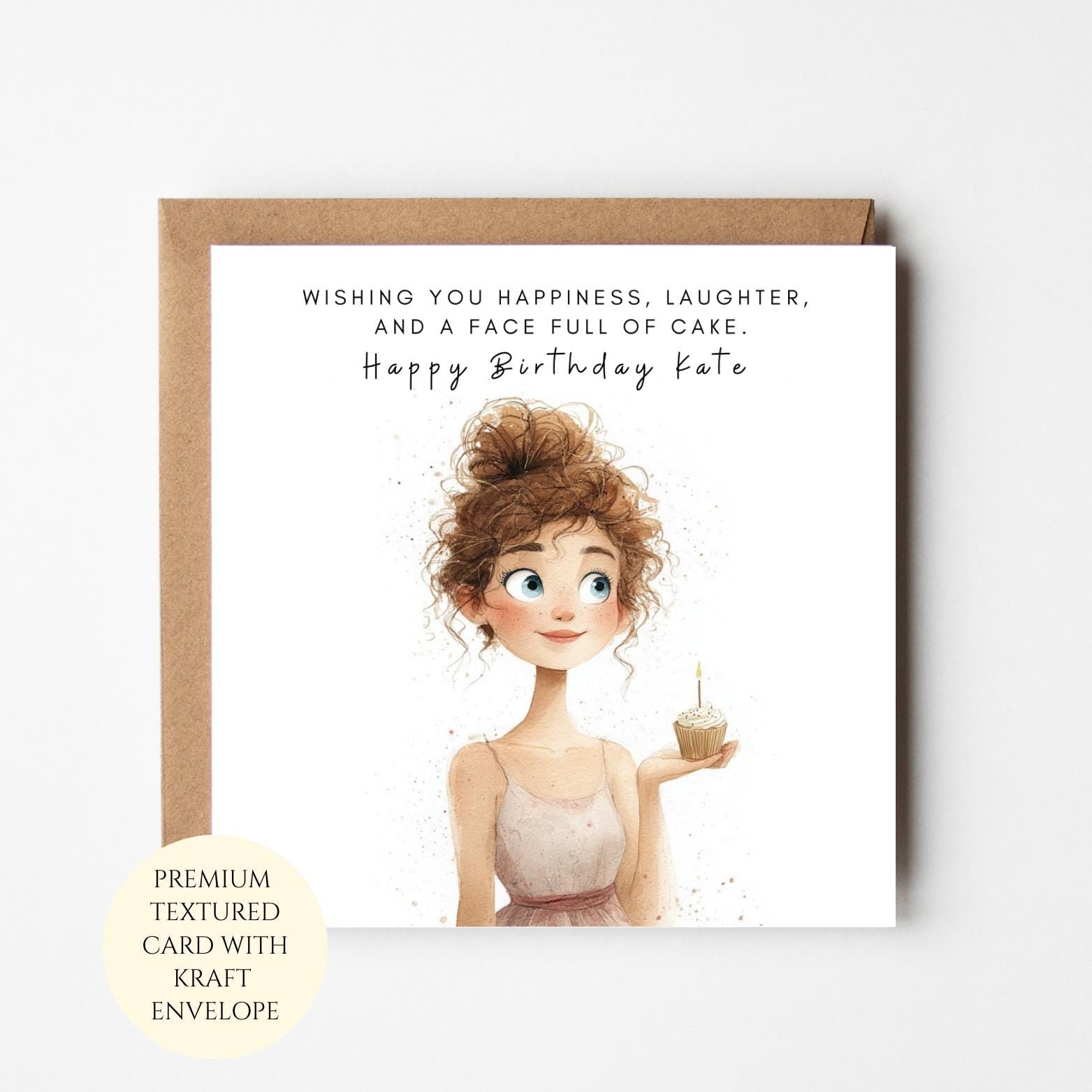 Personalised Birthday Card for Her, Floral Elegance (Friend or Sister)