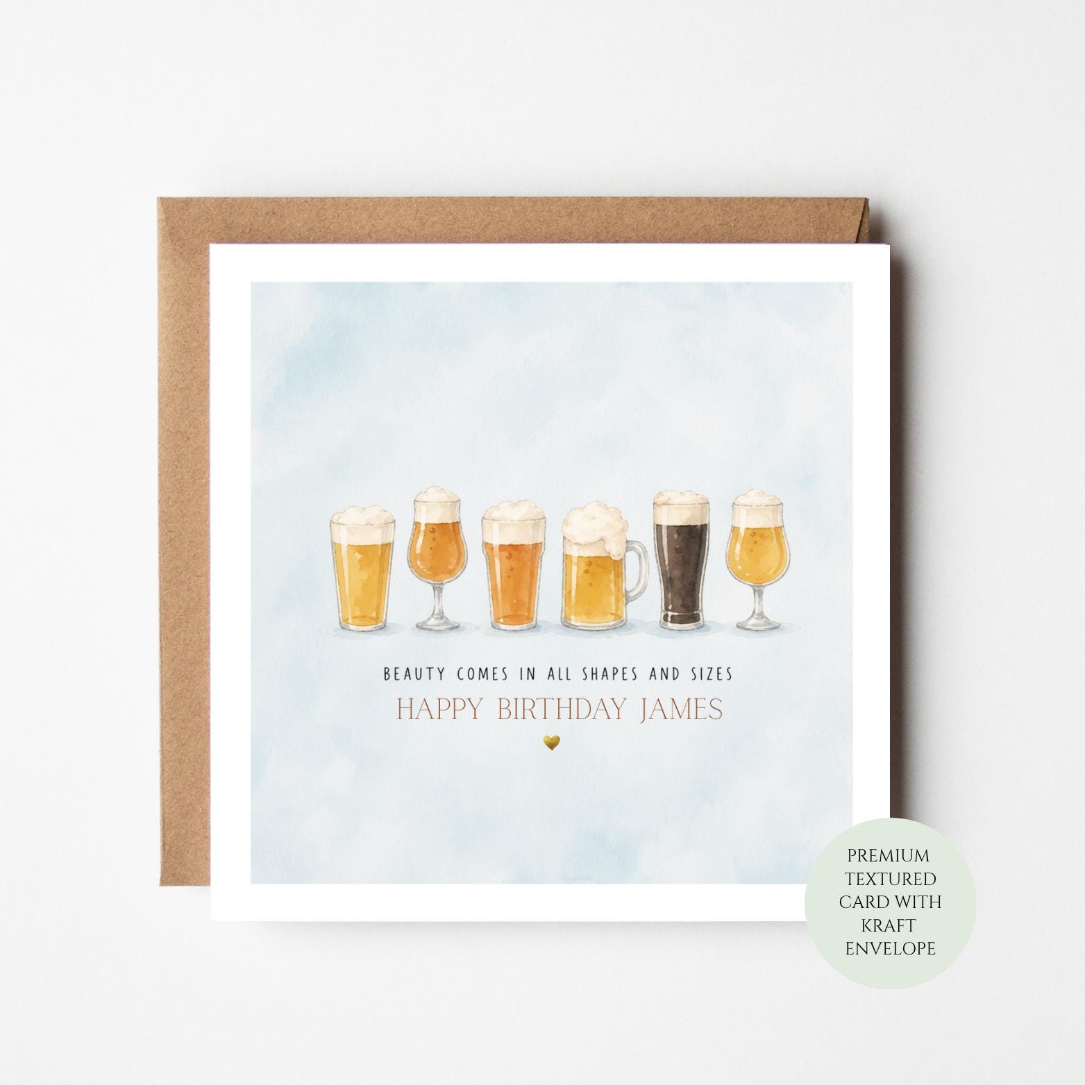 Personalised Beer Birthday Card, Funny Pint Card For Him, Dad, Husband, Brother