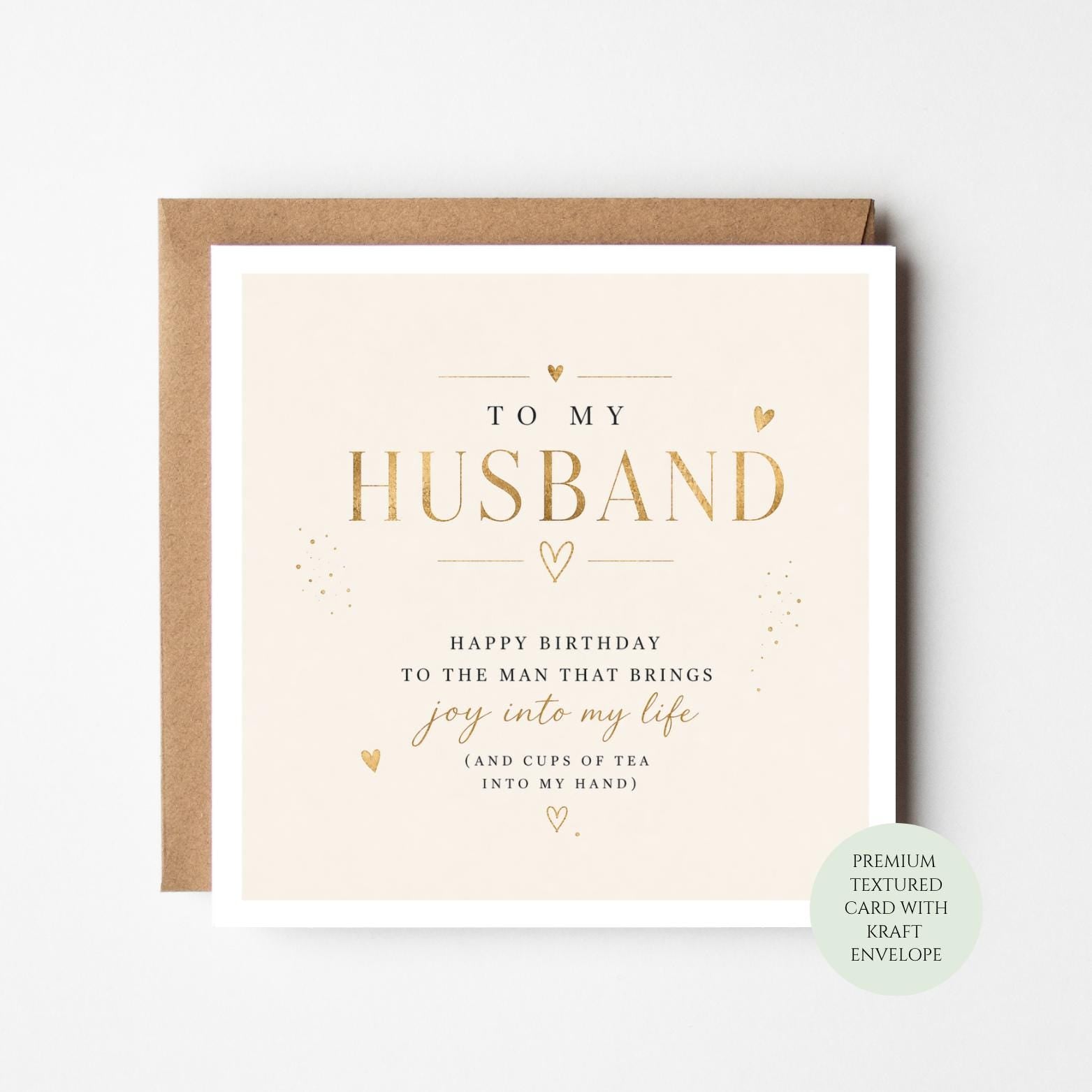 Romantic Husband Birthday Card, Loving Message From Wife, Happy Birthday Him