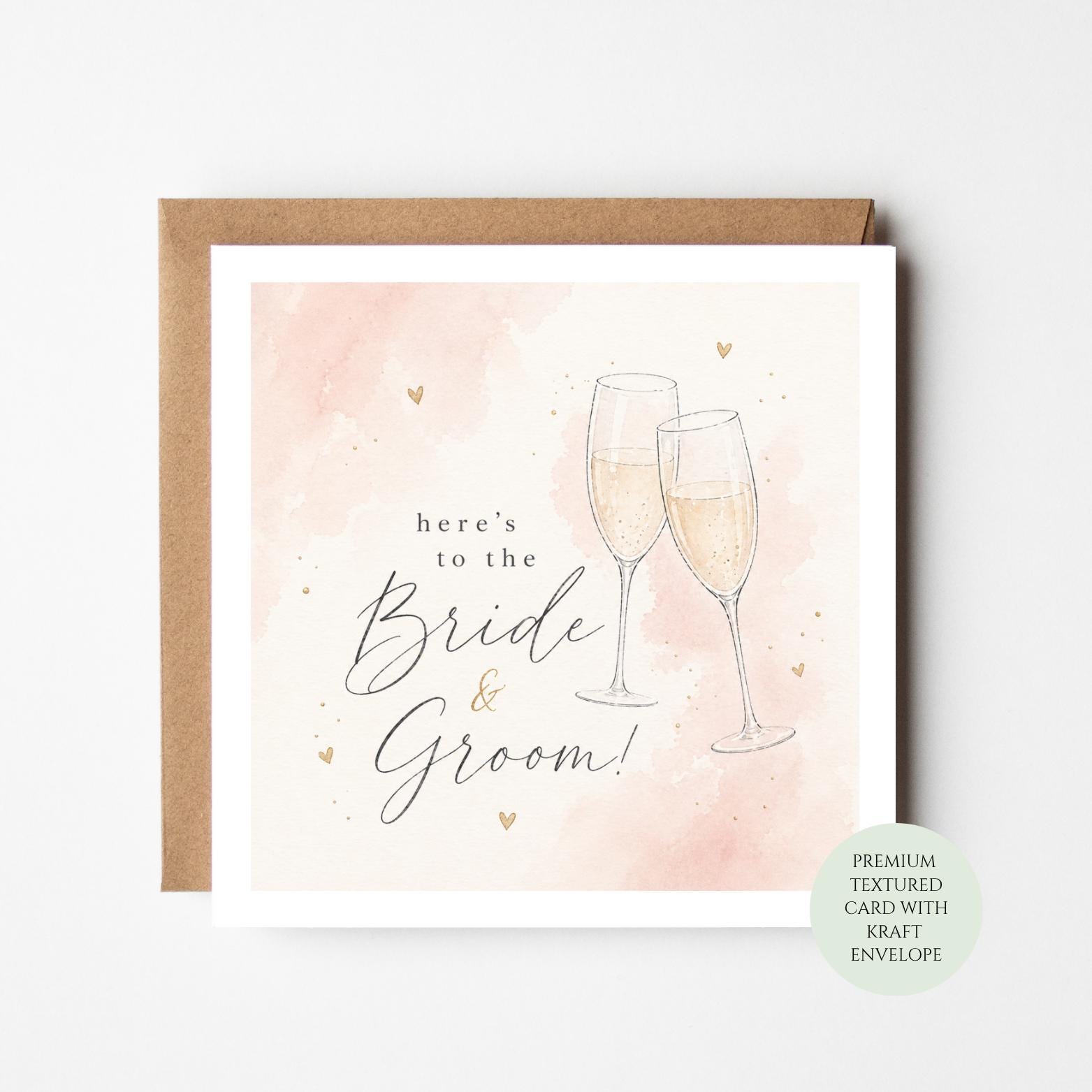 Bride and Groom Wedding Card, Newlywed Congratulations, Mr and Mrs Marriage Wishes