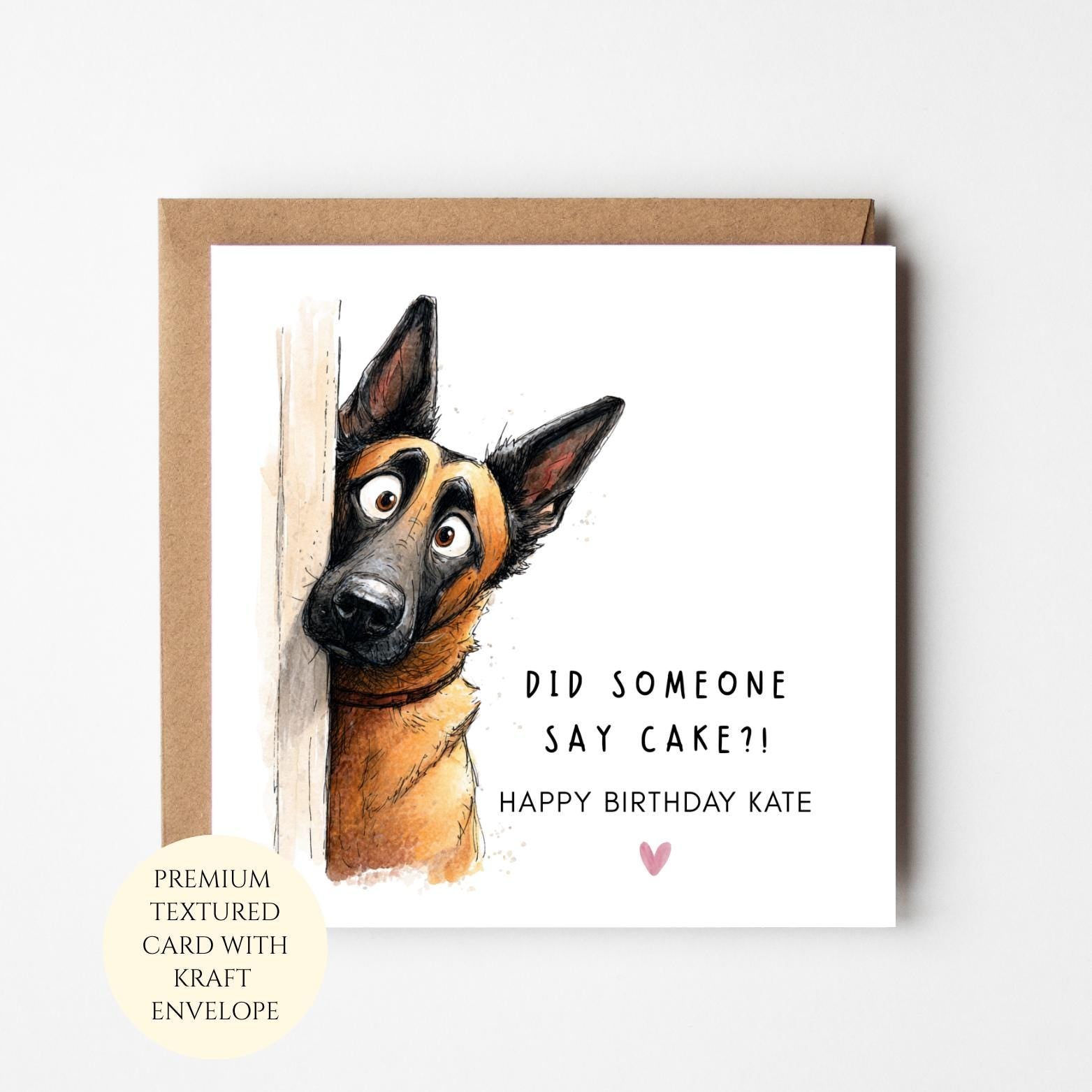 Personalised German Shepherd Birthday Card – Funny Dog Lover Greeting