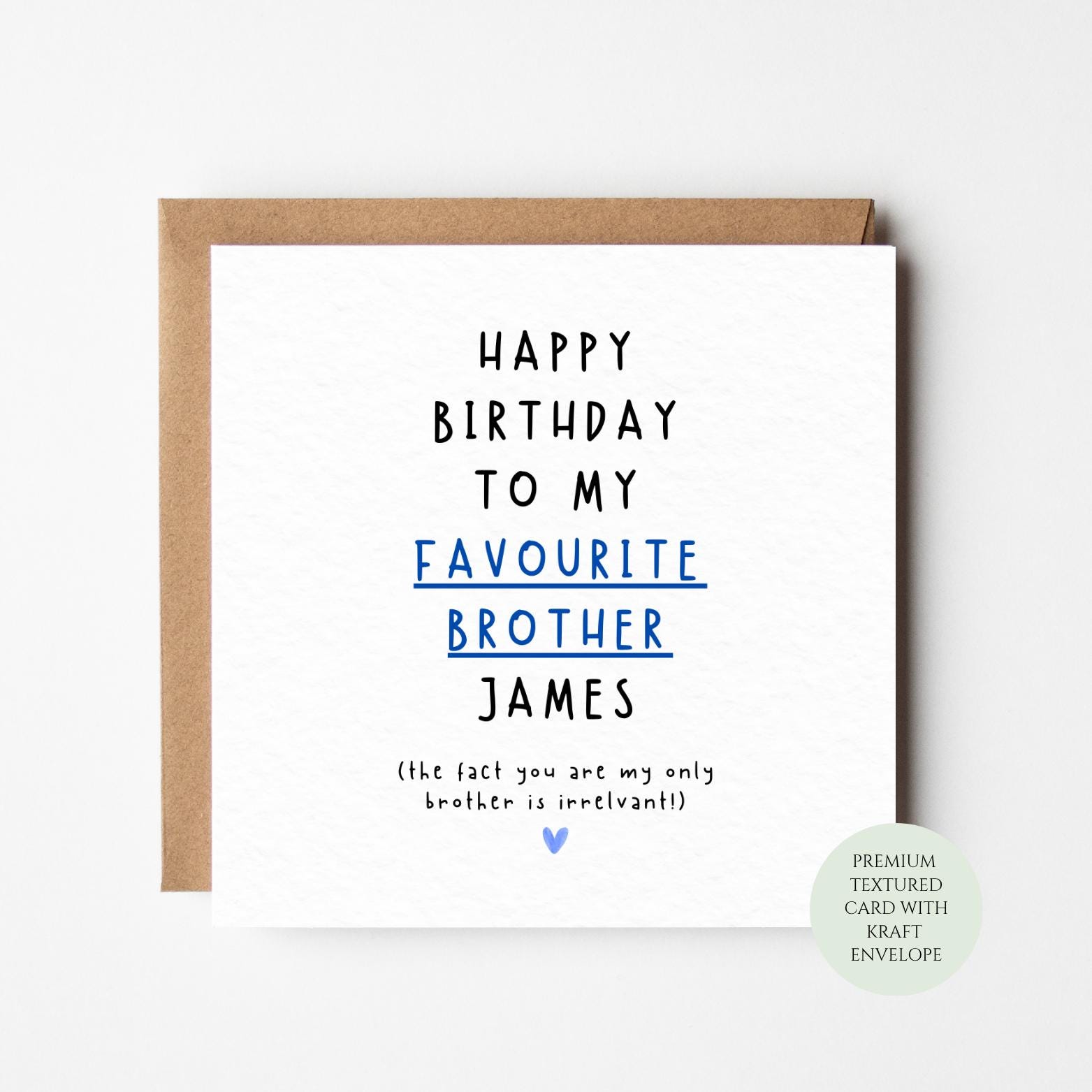 Funny Birthday Card for Brother - Textured, Witty Message