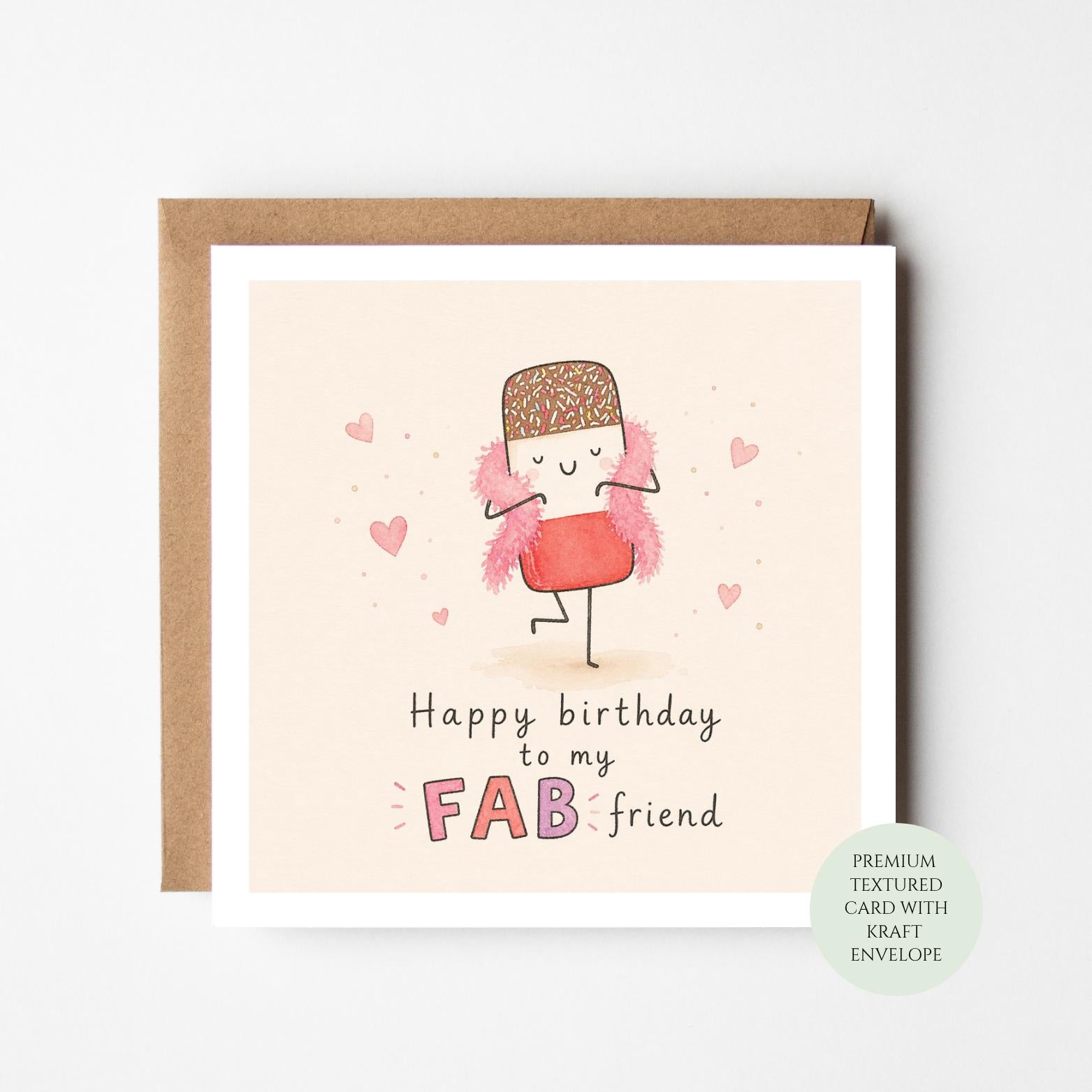 Birthday Card for Friend, Female Friend, Whimsical Greeting