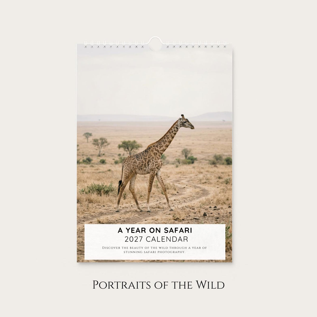 2027 Safari Wall Calendar: A4 African Wildlife Photography, Gift for Animal Lovers