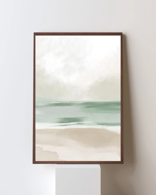 Abstract Coastal Serenity Wall Art Print