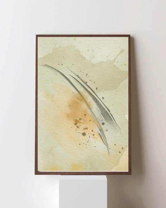 Abstract Watercolor Brushstroke Wall Art